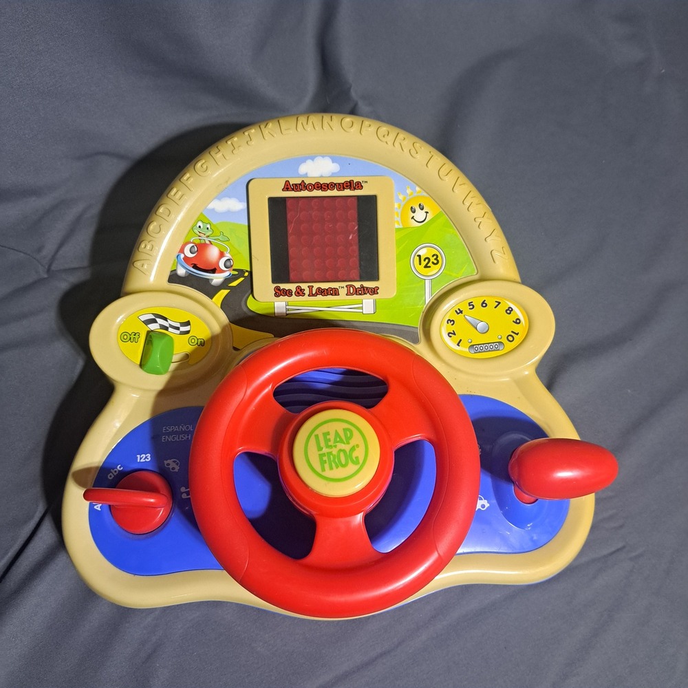 LeapFrog See & Learn Driver Toy Bilingual English Spanish Alphabet Numbers Songs
